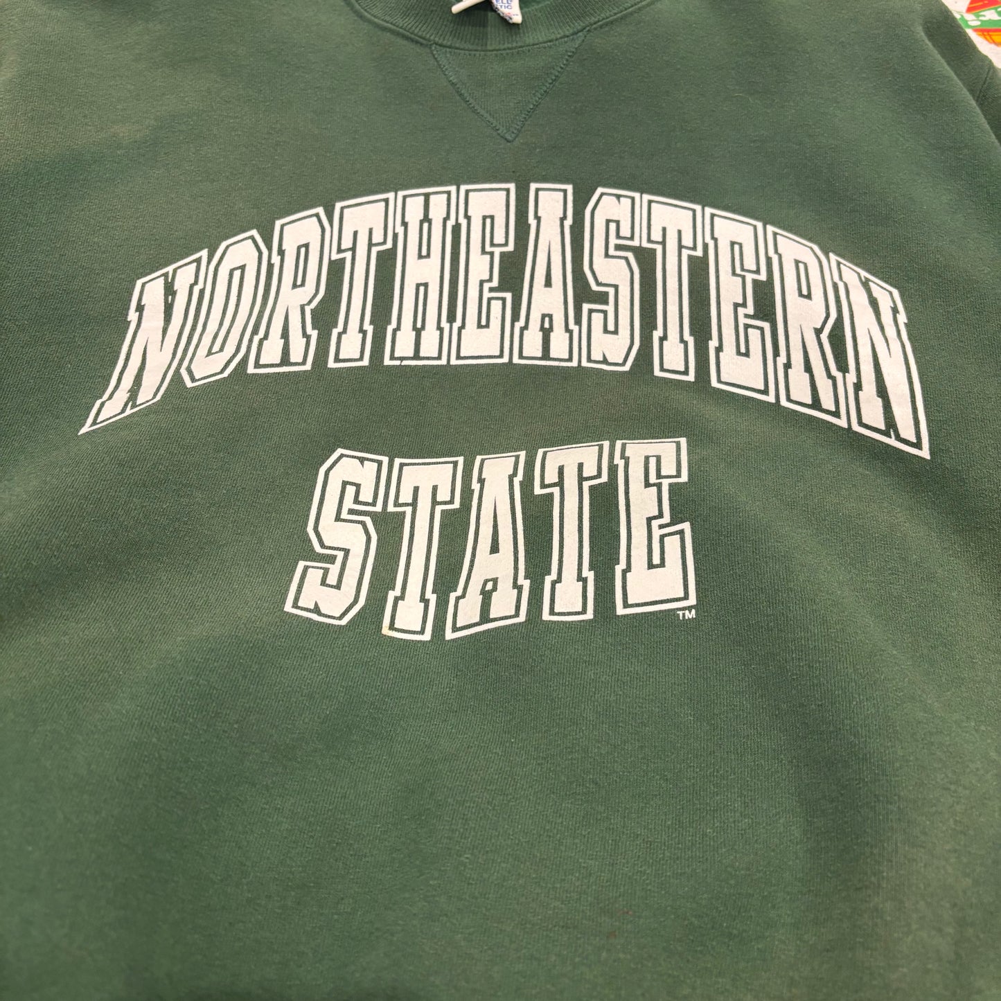 90's Russell Athletic NORTH EASTERN STATE カレッジスウェット グリーン(L)/A5616S-SO