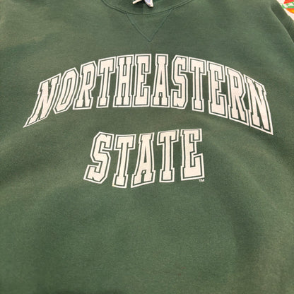 90's Russell Athletic NORTH EASTERN STATE カレッジスウェット グリーン(L)/A5616S-SO