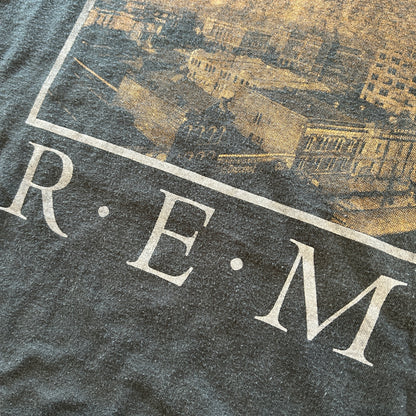 90's R.E.M ”Birds Eye View Of Business Section"バンドTシャツ 黒(XL)/A7507T-SO