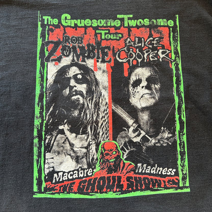 00's ROB ZONBIE&ALICE COOPER ツアーTシャツ バンドT 黒(XL)/A6461T-SO