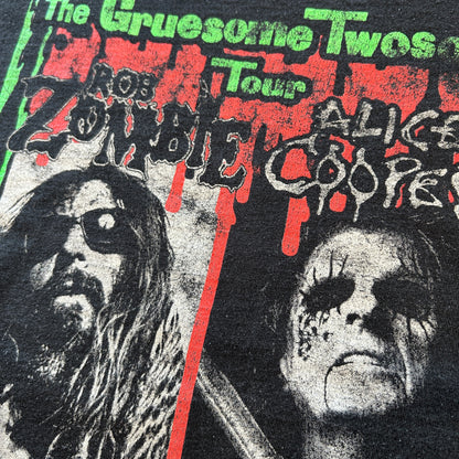 00's ROB ZONBIE&ALICE COOPER ツアーTシャツ バンドT 黒(XL)/A6461T-SO