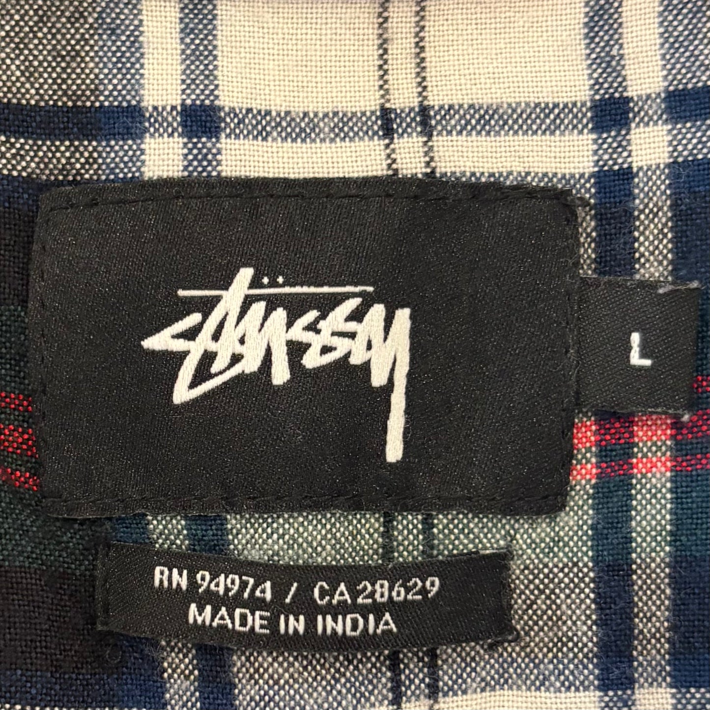 Stussy ステューシー レーヨンチェックシャツ 深緑 (L) /A9256SH-SO