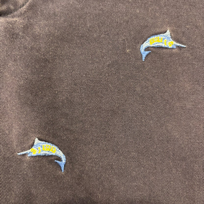 00's  Polo Ralph Lauren カジキ 刺繍柄 ショーツ ハーフパンツ ネイビー (34)/A7320P-SO