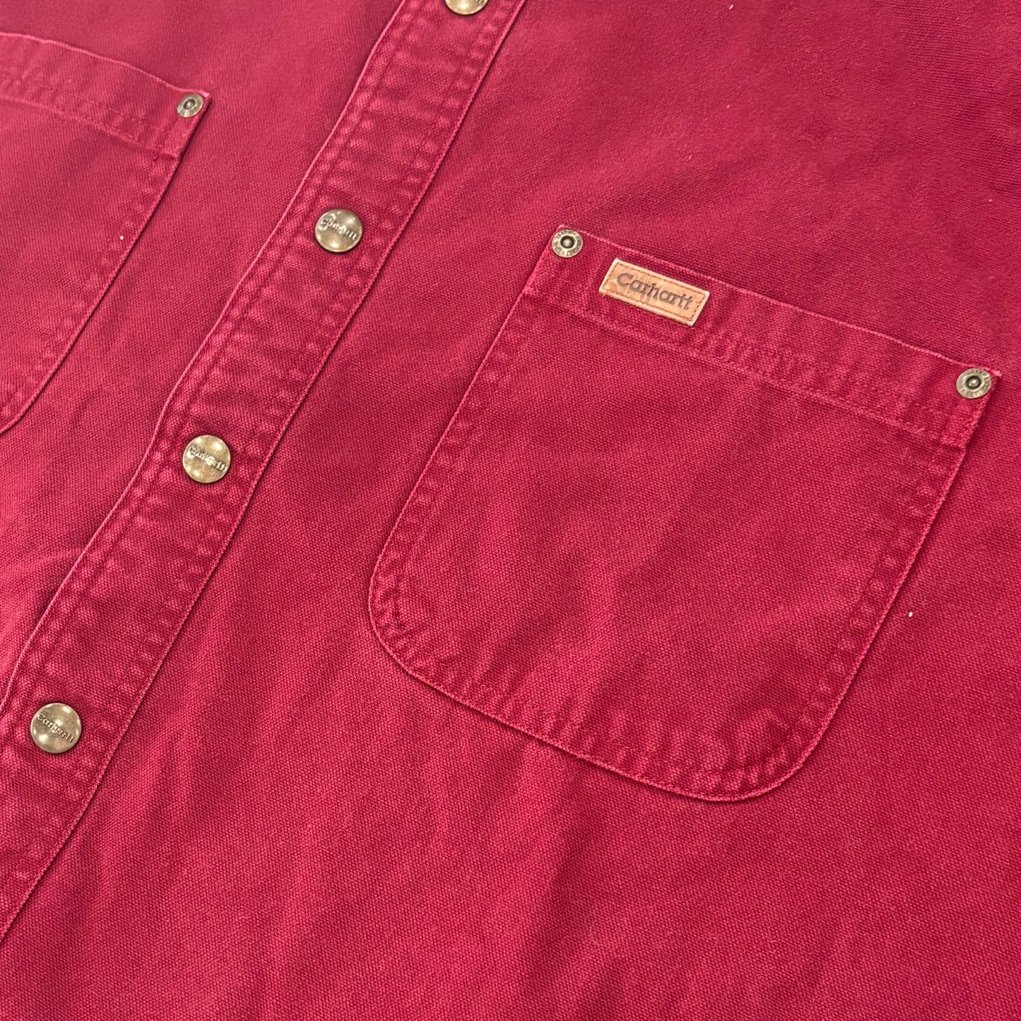 Carhartt カーハート ダックワークシャツ ワインレッド (M) /B3249SH-SO