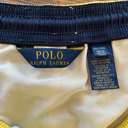 00's Polo ラルフローレン ナイロンショーツ スイムショーツ 黄色(XL)/A4425P-SO