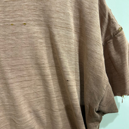 ６０’s Champion ダブルフェイスTシャツ 茶・黄(L)/A6319T-S0