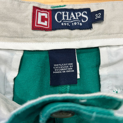 90's CHAPS ラルフローレン 2タックチノショーツ グリーン(32)/A4446P-SO