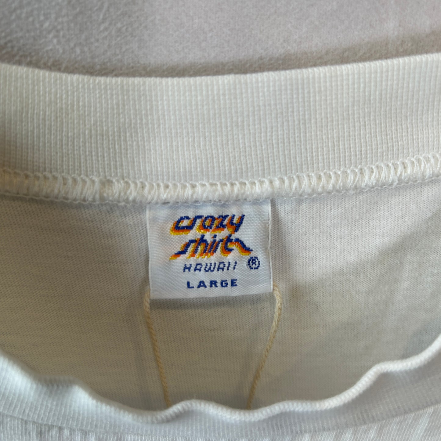 90's Crazy Shirt ”クリバンキャット" プリントTシャツ スーベニア ハワイ 白(L)/C0707T-SO