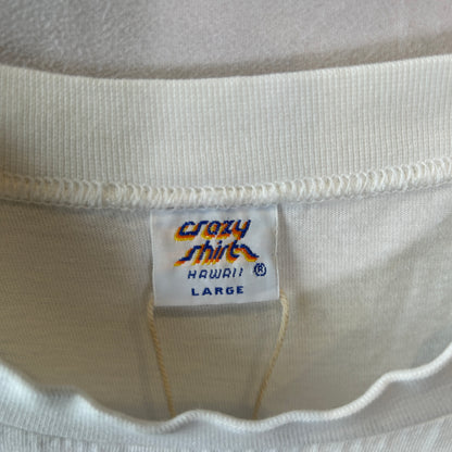 90's Crazy Shirt ”クリバンキャット" プリントTシャツ スーベニア ハワイ 白(L)/C0707T-SO