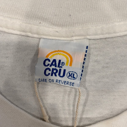 80's CAL CRU Read my lips I just farted ジョーク Tシャツ 白 (XL)/B2712T-SO