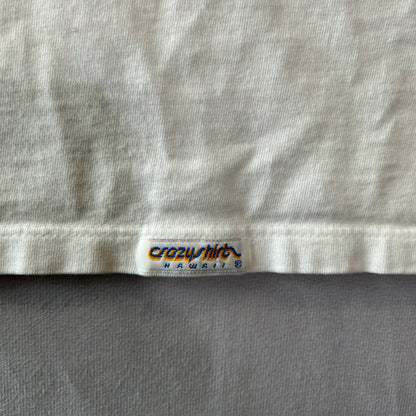 90's Crazy Shirt ”クリバンキャット" プリントTシャツ スーベニア ハワイ 白(L)/C0707T-SO