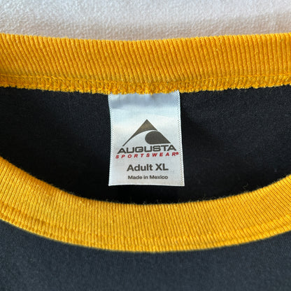 00's AUGUSTA リンガーTシャツ DURRY ブラック/イエロー (XL)/C0705T-SO