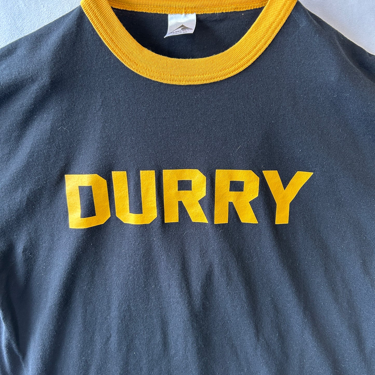 00's AUGUSTA リンガーTシャツ DURRY ブラック/イエロー (XL)/C0705T-SO