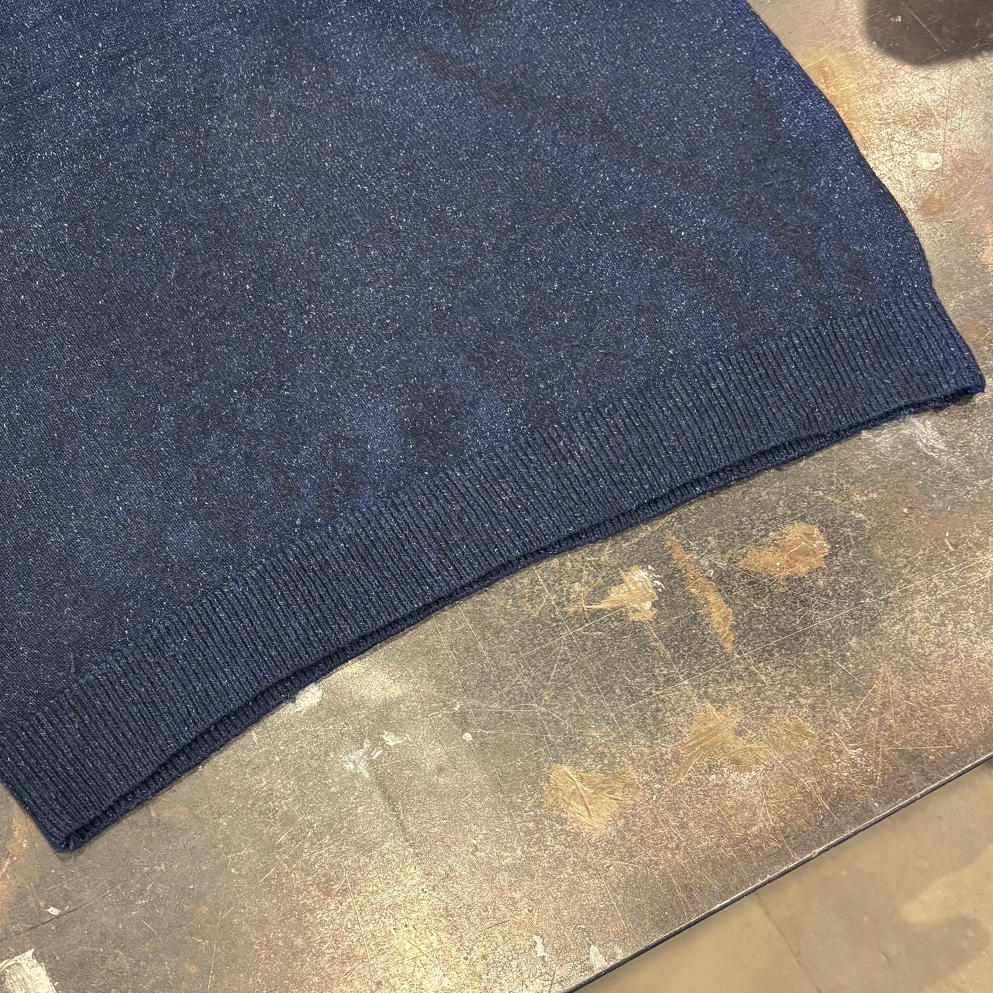 00's Barbour バブアー クルーネック セーター ニット ネイビー (XXL) /B3390K-SO