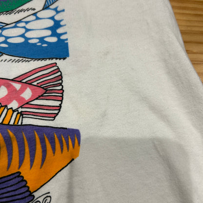 90's Crazy Shirt ”クリバンキャット" プリントTシャツ スーベニア ハワイ 白(L)/C0707T-SO