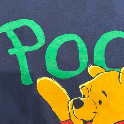 90's Pooh くまのプーさん ディズニーTシャツ 紺 (L)/B2792T-SO