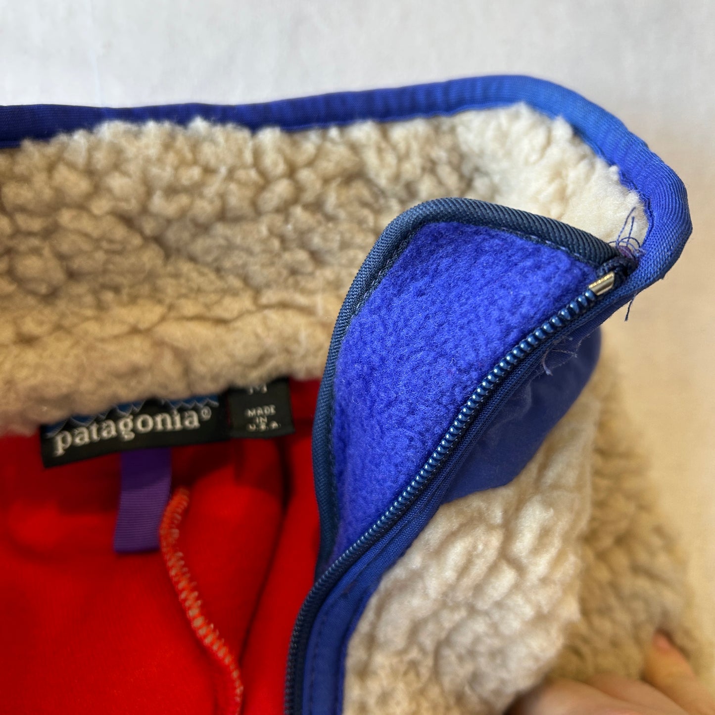 80's  Patagonia パタゴニア レトロパイルジャケット フリース ナチュラル(M)/A5781O-SO