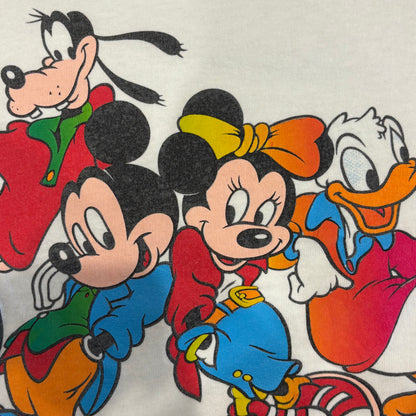 90's Velva Sheen WISCONSIN ミッキーと仲間たち ディズニーTシャツ 白 (XL)/B2191T-SO