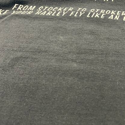 90's CMJ "THE STRONG SURVIVE" 狼 エンジン モーターサイクルTシャツ (L) /A7146T-SO