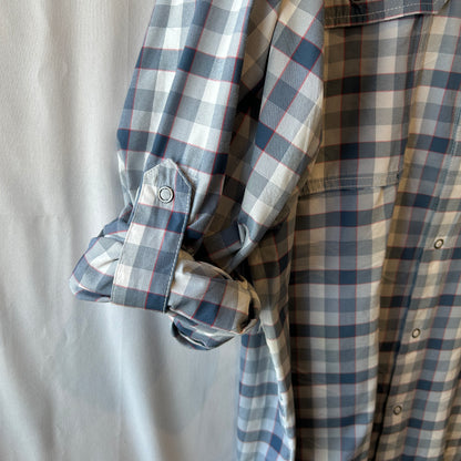 Patagonia パタゴニア ”El Ray Shirt" チェックシャツ ポリエステル/ナイロン グレー(L)/C1120SH-SO
