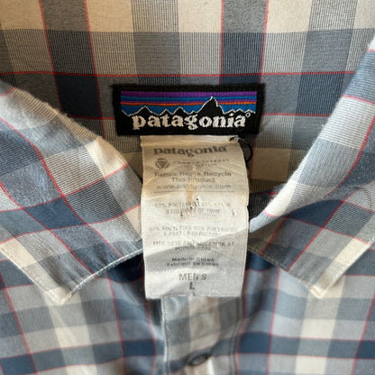 Patagonia パタゴニア ”El Ray Shirt" チェックシャツ ポリエステル/ナイロン グレー(L)/C1120SH-SO