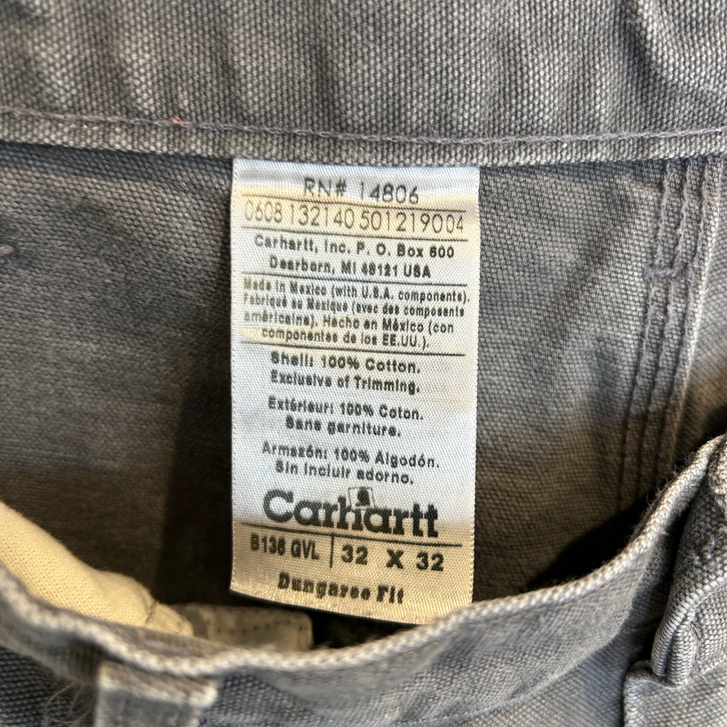 00's Carhartt カーハート ダブルニー ペインターパンツ B138 GVL (32×32)/C0455P-SO