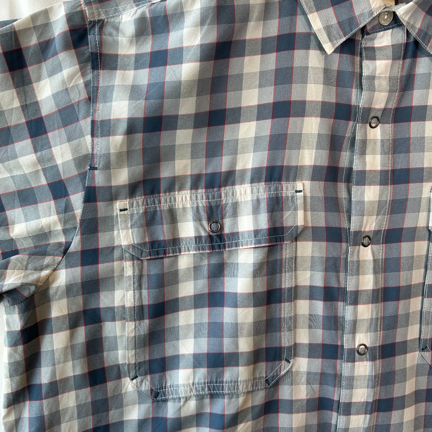 Patagonia パタゴニア ”El Ray Shirt" チェックシャツ ポリエステル/ナイロン グレー(L)/C1120SH-SO