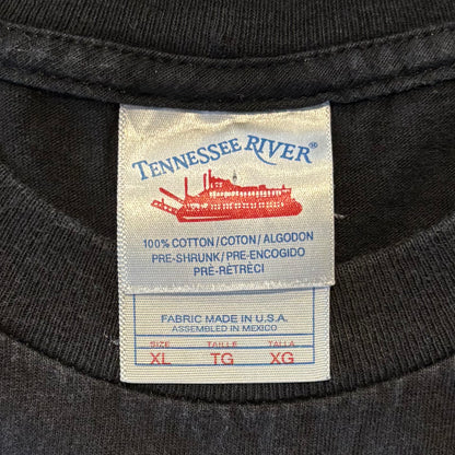 00's  TENNESSEE RIVER KISS 文字プリントTシャツ 黒 XL /A7331T-SO