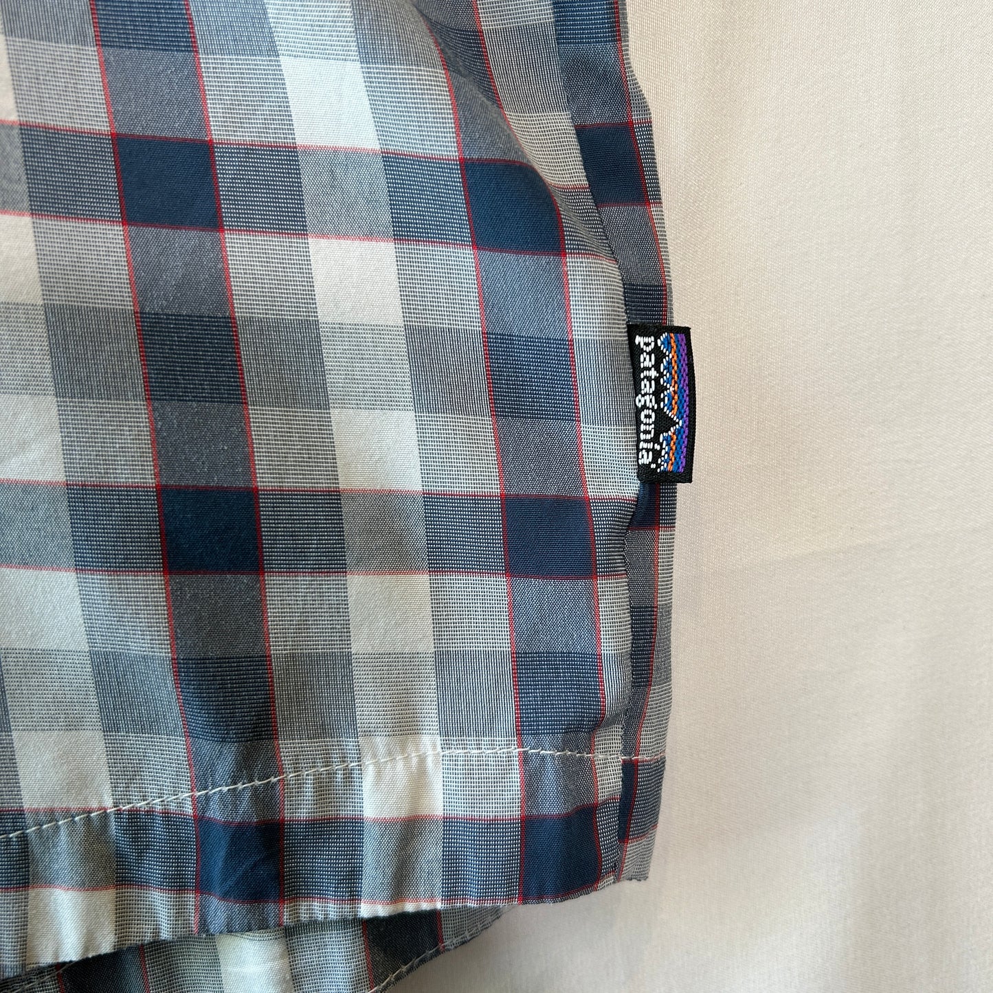 Patagonia パタゴニア ”El Ray Shirt" チェックシャツ ポリエステル/ナイロン グレー(L)/C1120SH-SO