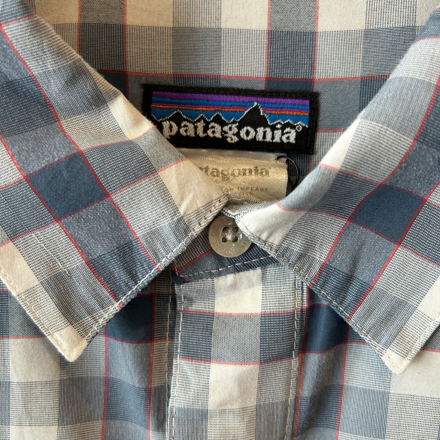 Patagonia パタゴニア ”El Ray Shirt" チェックシャツ ポリエステル/ナイロン グレー(L)/C1120SH-SO