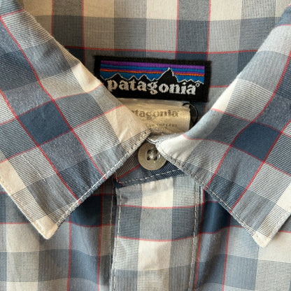 Patagonia パタゴニア ”El Ray Shirt" チェックシャツ ポリエステル/ナイロン グレー(L)/C1120SH-SO