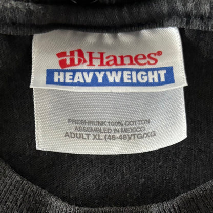 00's  Hanes  Mke Tyson  Lennox Lewis "WBC・IBF・IBO世界ヘビータイトルマッチ2002" プリントTシャツ 黒 XL /A7335T-SO