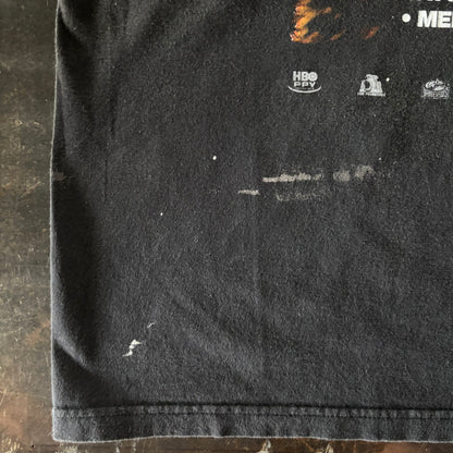 00's  Hanes  Mke Tyson  Lennox Lewis "WBC・IBF・IBO世界ヘビータイトルマッチ2002" プリントTシャツ 黒 XL /A7335T-SO