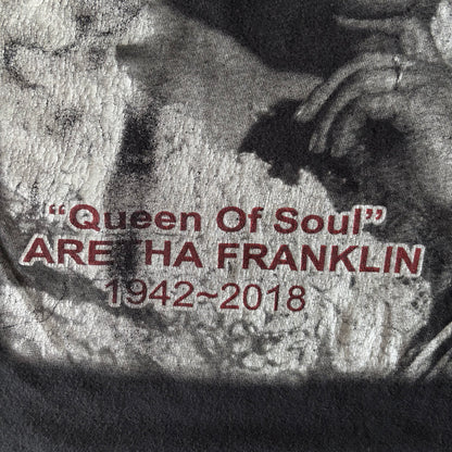 00's  FALSA "Queen of Soul" ARETHA FRANKLIN プリントTシャツ 黒 /A7332T-SO