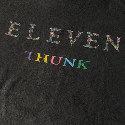 00's  giant  ELEVEN THUNK アートプリント バンドTシャツ 黒 XL /A7333T-SO