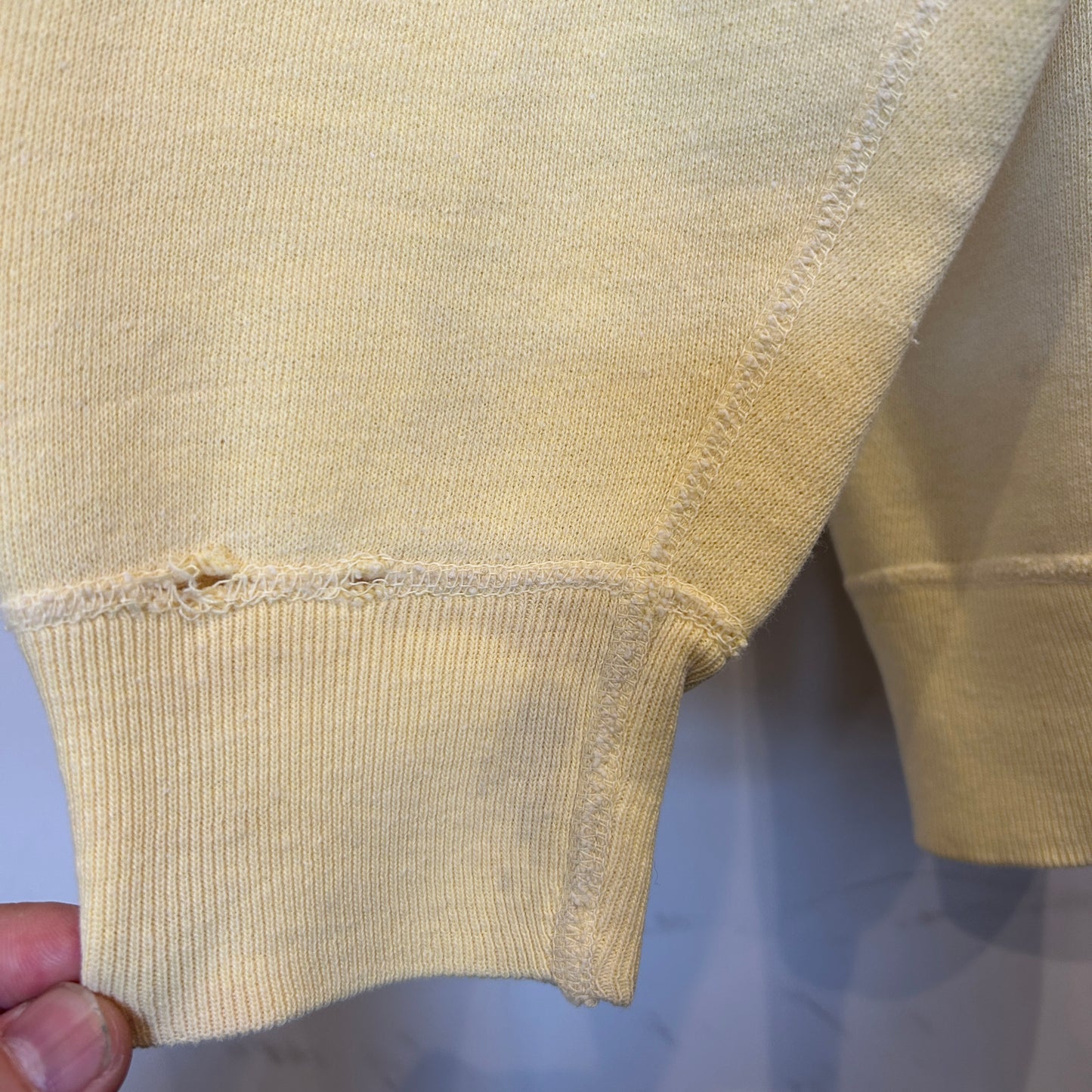 60's USMC 染み込みプリントスウェット 黄色/A6698