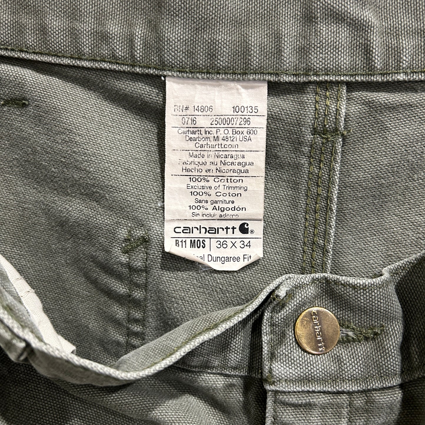 00's Carhartt カーハート ペインターパンツ B11 MOS (36×34)/C0710P-SO