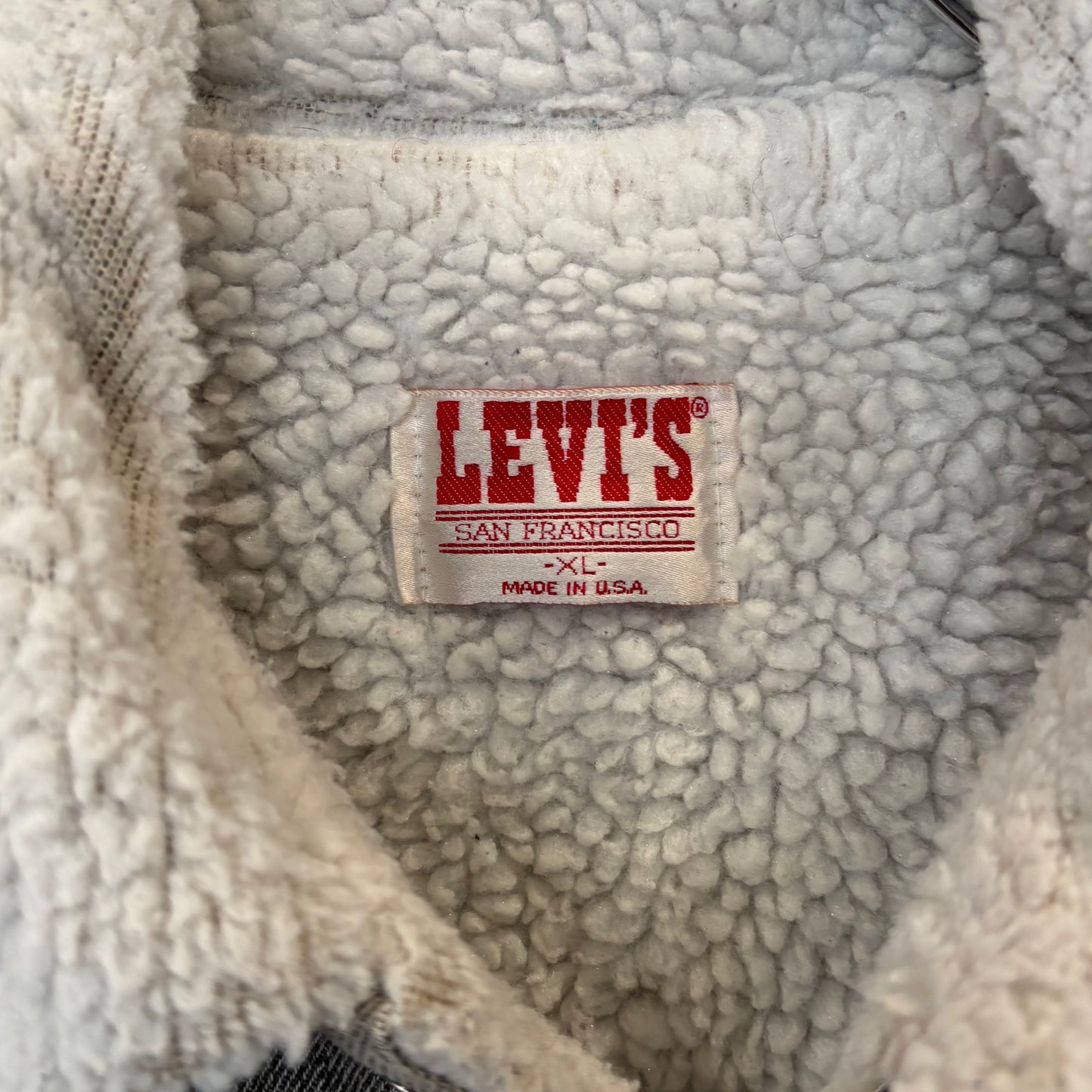 80's Levi's リーバイス ボアデニムベスト 白グレー (XL)/A5328V-SO