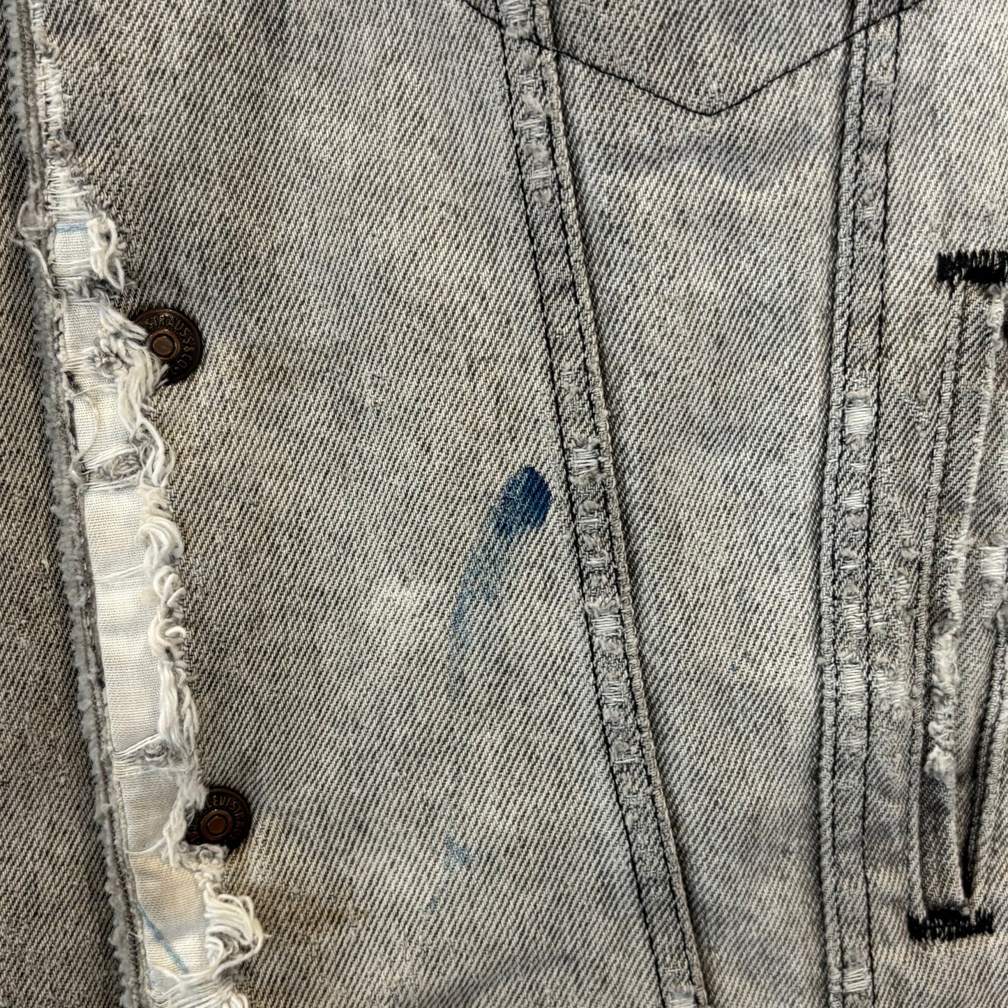 80's Levi's リーバイス ボアデニムベスト 白グレー (XL)/A5328V-SO