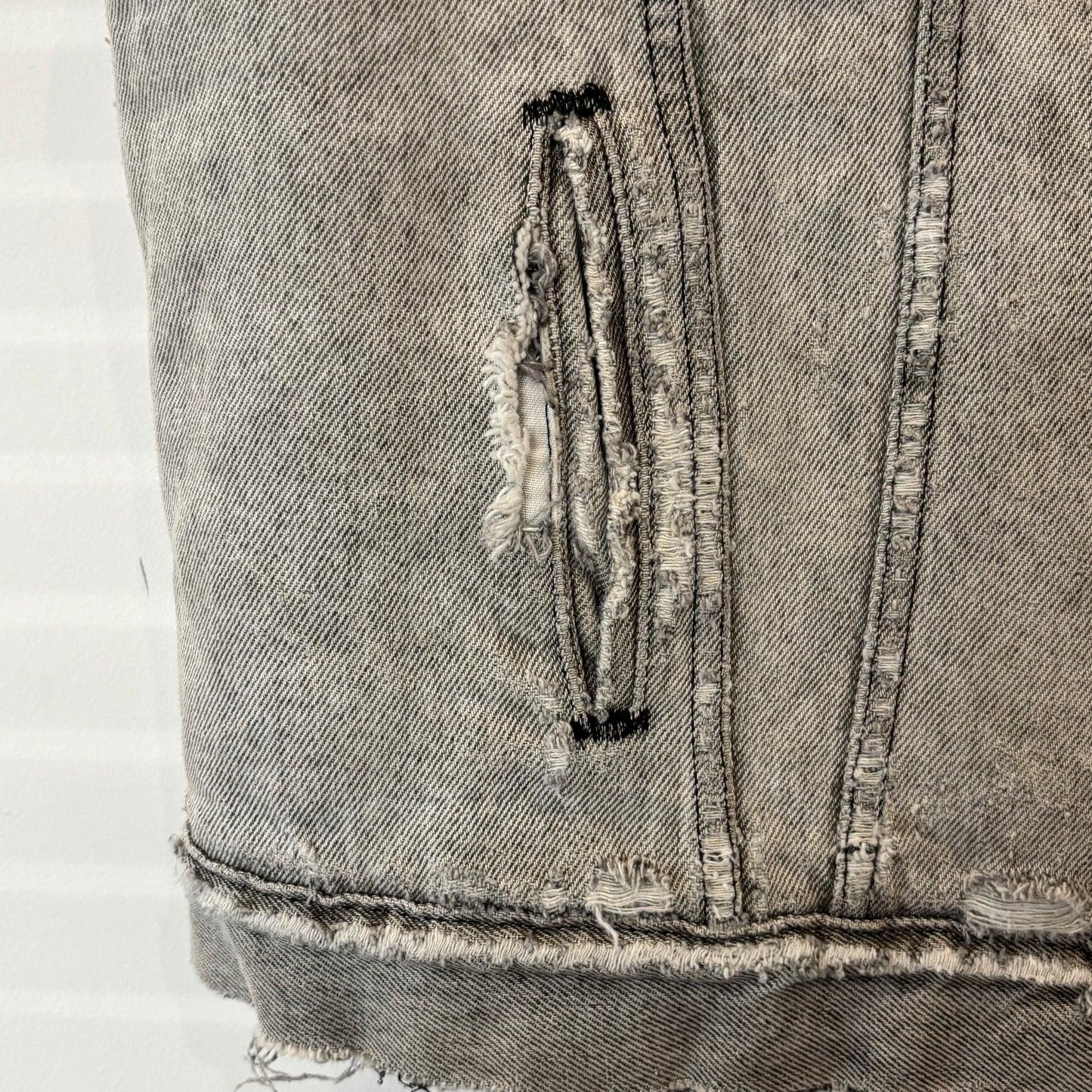 80's Levi's リーバイス ボアデニムベスト 白グレー (XL)/A5328V-SO