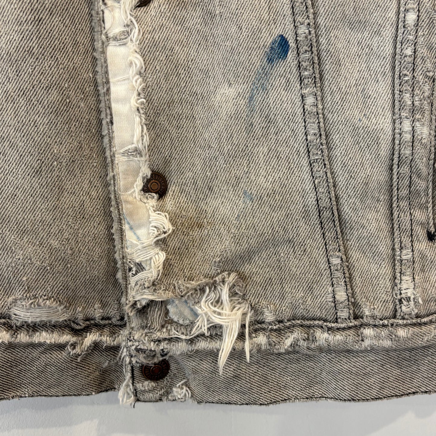 80's Levi's リーバイス ボアデニムベスト 白グレー (XL)/A5328V-SO