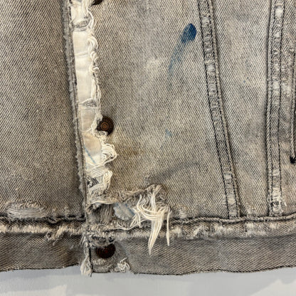 80's Levi's リーバイス ボアデニムベスト 白グレー (XL)/A5328V-SO