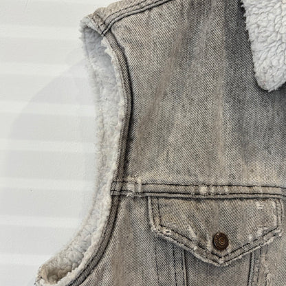 80's Levi's リーバイス ボアデニムベスト 白グレー (XL)/A5328V-SO