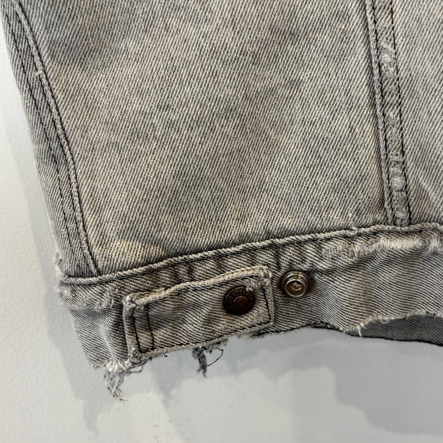 80's Levi's リーバイス ボアデニムベスト 白グレー (XL)/A5328V-SO