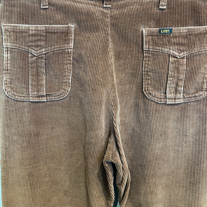 70's Lee 417-2827 コーデュロイフレアパンツ ブーツカット ブラウン(W36)/B0240P-SO