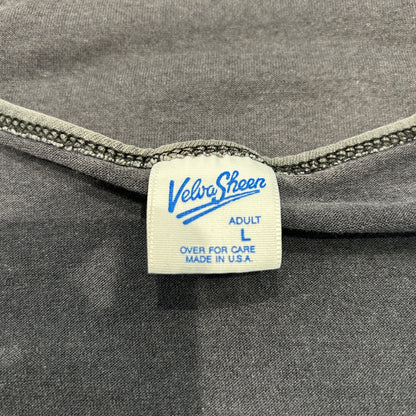 80's Velva Sheen ミッキーマウス プリントタンクトップ フェード 黒(L)/A7433T-SO