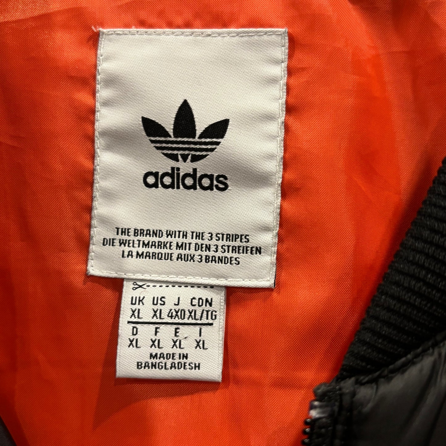 00's Adidas ダブルジップ キルティングジャケット 黒 (XL)/A9861J-SO