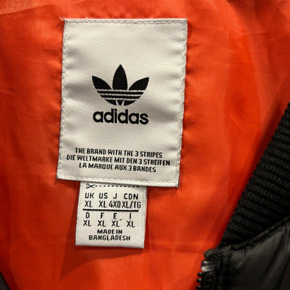 00's Adidas ダブルジップ キルティングジャケット 黒 (XL)/A9861J-SO