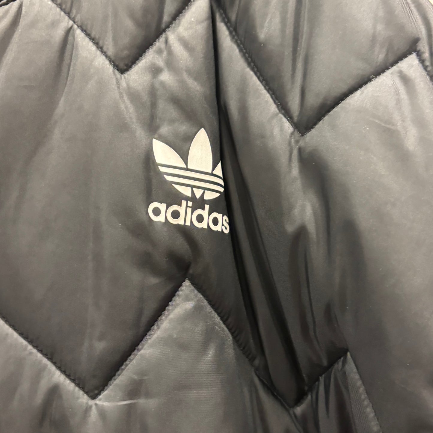 00's Adidas ダブルジップ キルティングジャケット 黒 (XL)/A9861J-SO