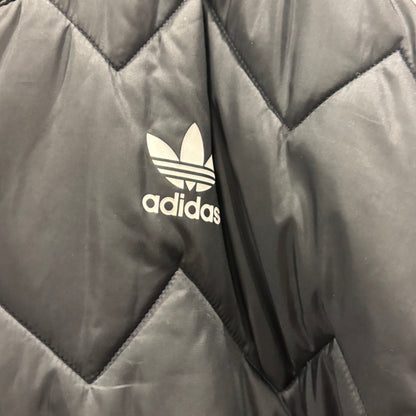 00's Adidas ダブルジップ キルティングジャケット 黒 (XL)/A9861J-SO